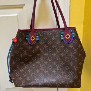 Louis Vuitton 2015 Special Edition Neverfull MM - Purple canvas interior